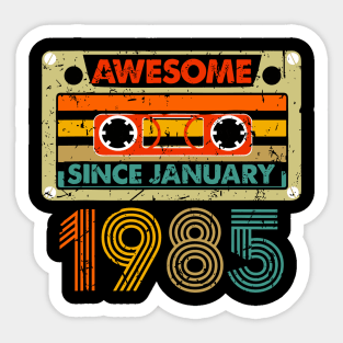 Awesome Since January 1985 39 Years Old 39th Birthday Sticker